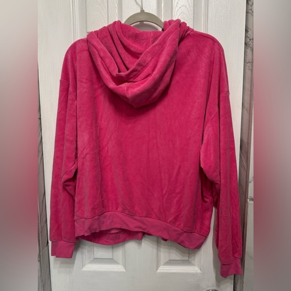 SKIMS Pink Terry Cloth Full Zip Hoodie W/ Pockets Women’s Size 2X - Picture 8 of 11